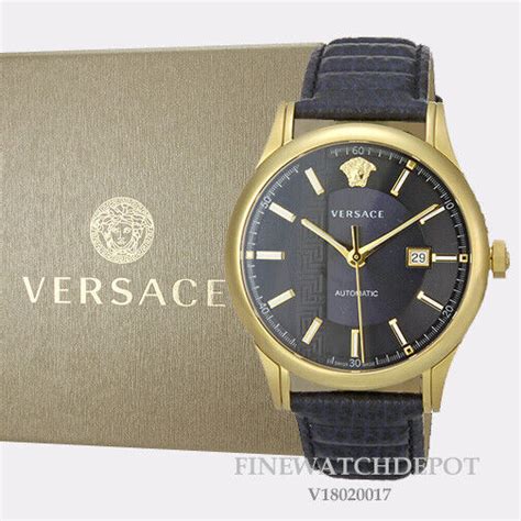 versace gold toned aiakos automatic watch price|Versace Mens Aiakos Automatic Watch V18010017 .